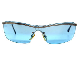 PERSOL 2122-s 513/53 Sunglasses Frames Mens Silver Blue Lens need raplced H5111